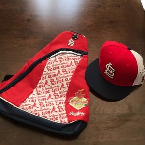 St. Louis Cardinals kids club hat & slingbag